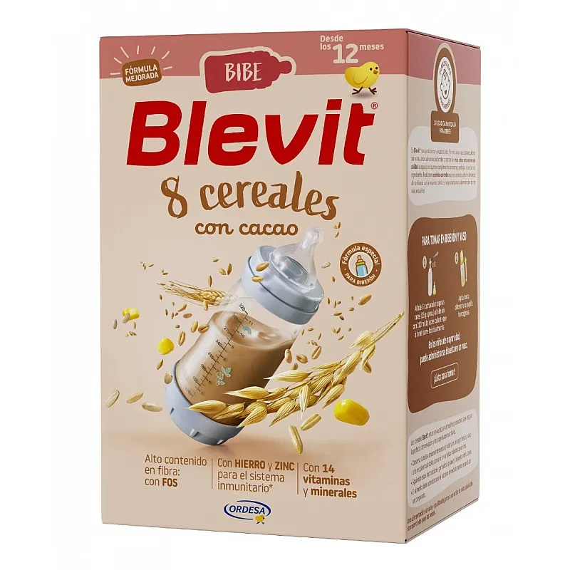 Blevit BIBE 8 зърнени храни с какао 12м. 500г