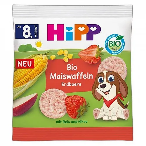 HiPP БИО Царевични бисквити с ягоди 8м. 23г