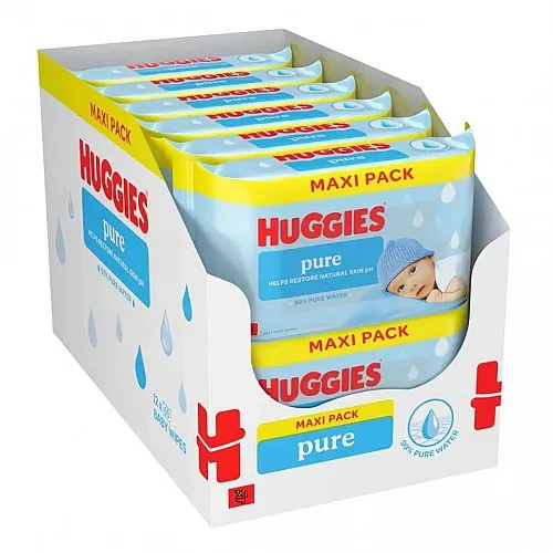 HUGGIES Мокри кърпички Pure 12х60бр.