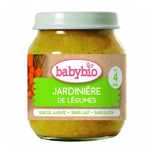 Babybio Био Зеленчуково пюре Градински зеленчуци 4м. 130г