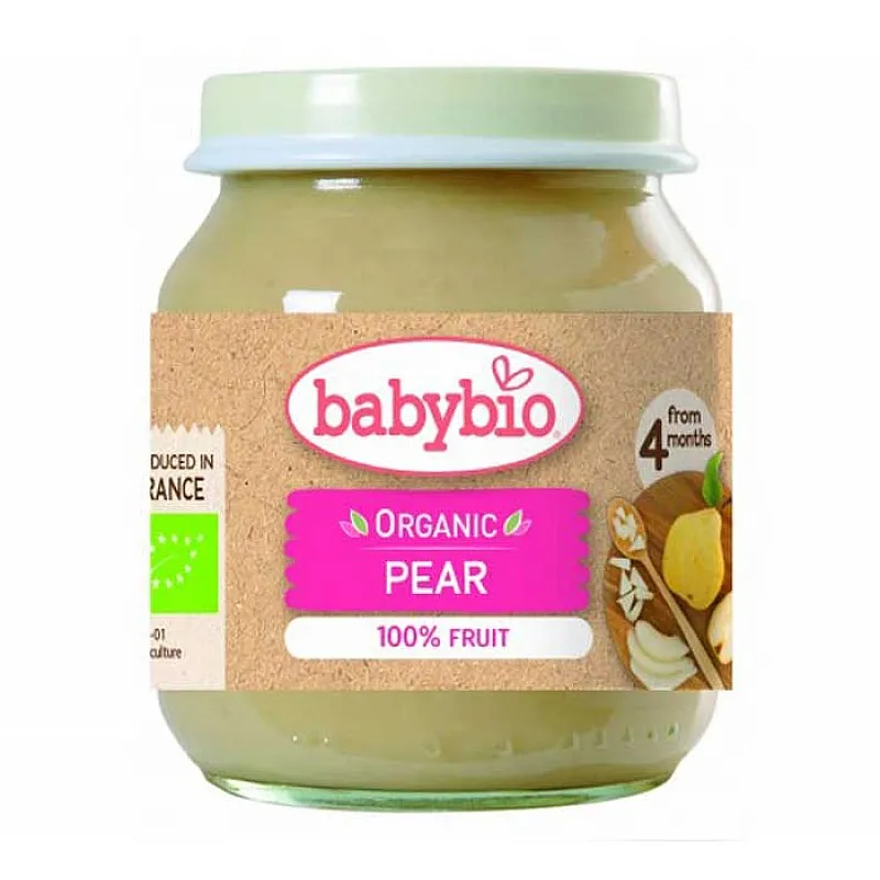 Babybio Био плодово пюре с круши 4м. 130г