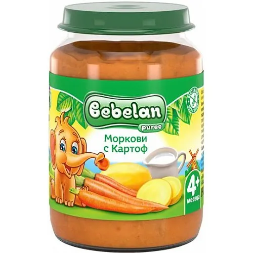 BEBELAN Пюре картоф и морков  4м. 190г