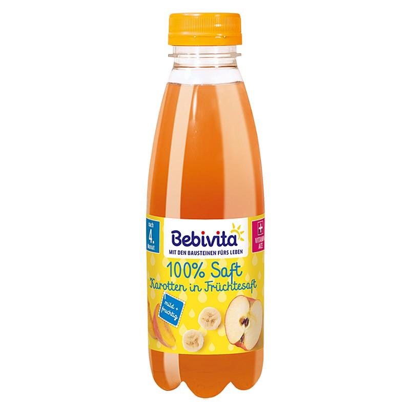 BEBIVITA Сок от плодове и моркови 4м. 500ml BEBIVITA Сок от плодове и моркови 4м. 500ml