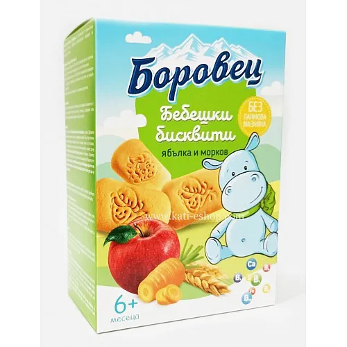 Боровец Бебешки бисквити с ябълка и морков 6м. 100г