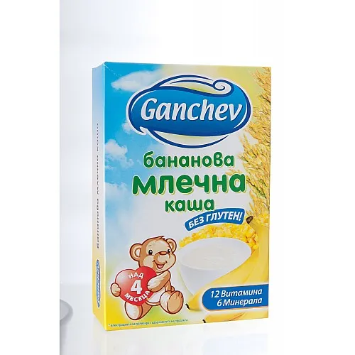 GANCHEV Бананова млечна каша 4м. 200г