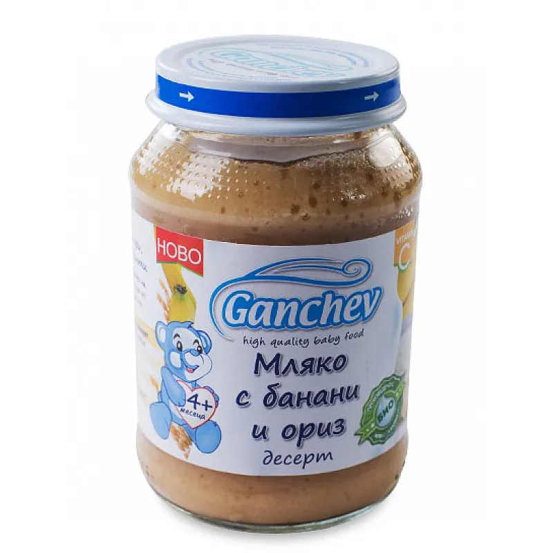 GANCHEV Мляко с банани и ориз 4м. 190г
