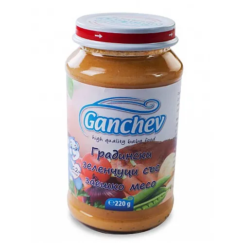 GANCHEV Градински зеленчуци със заешко месо 12м. 220г