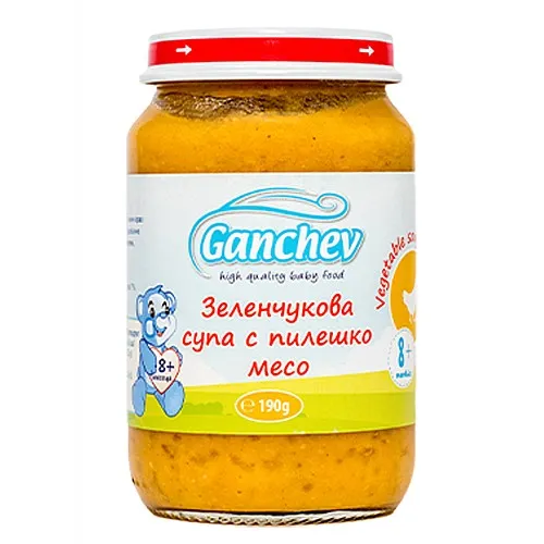 GANCHEV Зеленчукова супа с пилешко месо 8м. 220г