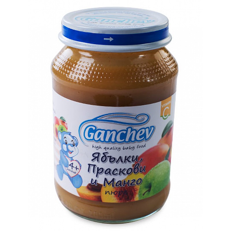 GANCHEV Ябълки, праскови и манго 4м. 190г GANCHEV Ябълки, праскови и манго 4м. 190г