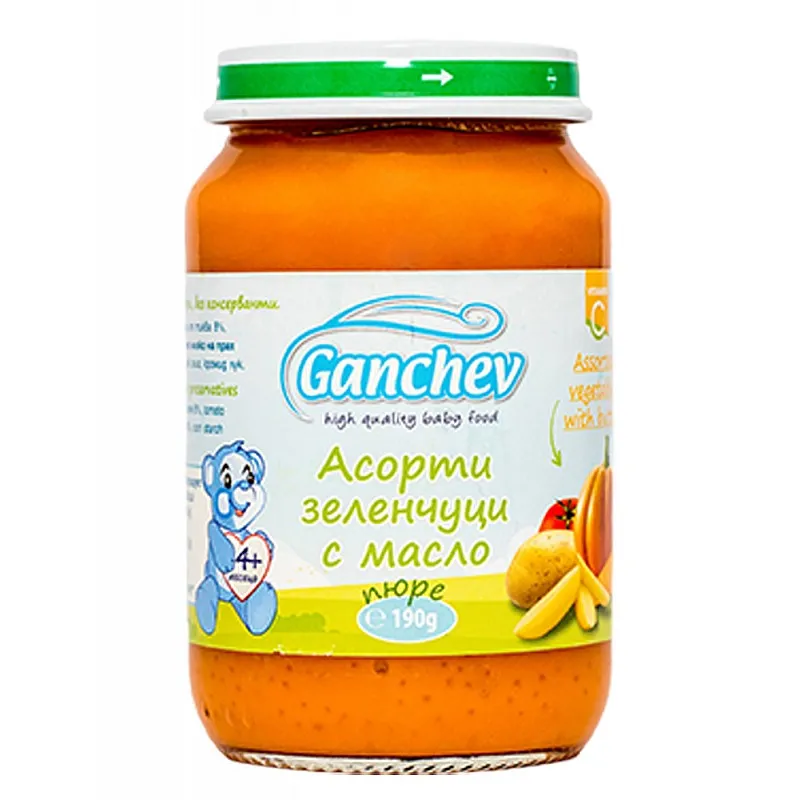 GANCHEV Асорти от зеленчуци с масло 4м. 190г