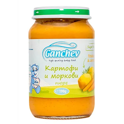 GANCHEV Пюре от картофи и моркови 4м. 190г