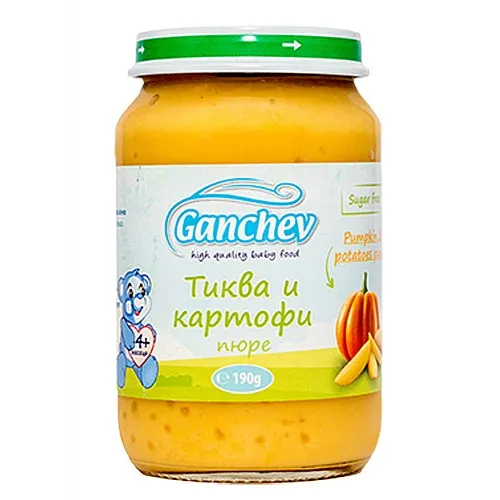 GANCHEV Пюре от тиква и картофи 4м. 190г