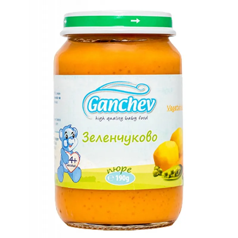 GANCHEV Зеленчуково пюре 4м. 190г