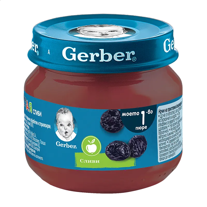 GERBER Пюре от сливи 4м.  80г