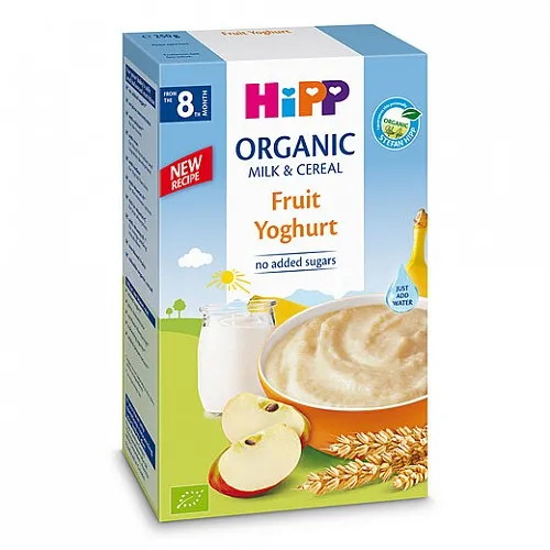 HiPP Инстантна каша плодове с йогурт 8м. 250г