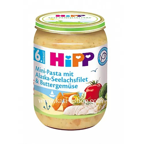 HiPP Паста с филе от треска и зеленчуци в масло 6м. 190г
