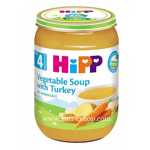 HiPP БИО Зеленчукова супа с пуйка 4м. 190г