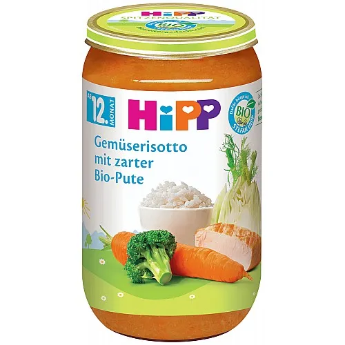 HiPP БИО Зеленчуково ризото с пуешко 12м. 250г