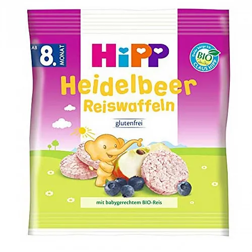 HiPP БИО Оризови бисквити с боровинки 8м. 35г