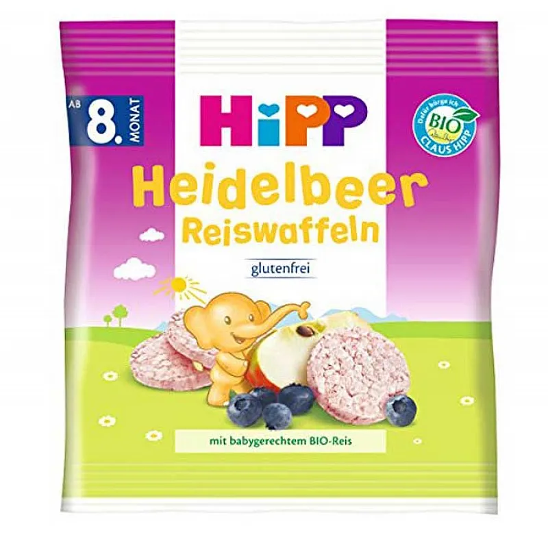 HiPP БИО Оризови бисквити с боровинки 8м. 35г