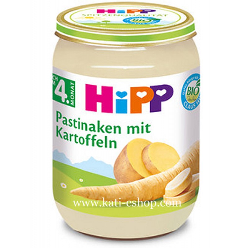 HiPP БИО Пащърнак с картофи 4м. 190г HiPP БИО Пащърнак с картофи 5м. 190г
