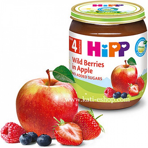 HiPP БИО Горски плодове с ябълка 4м. 125г