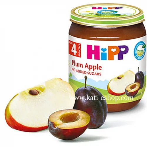 HiPP БИО Сливи и ябълки 4м. 125г