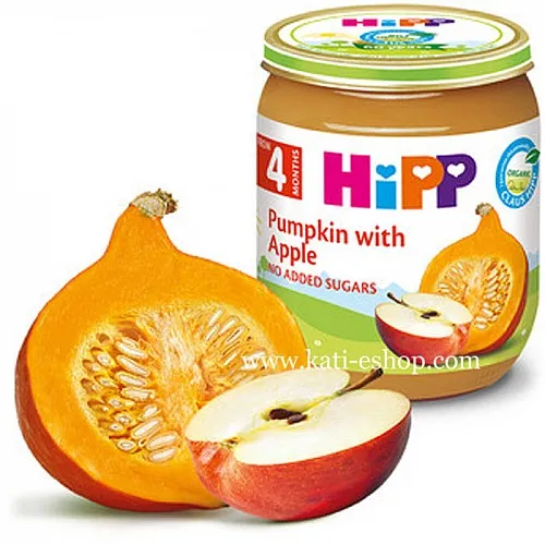 HiPP БИО Тиква с ябълки 4м. 125г