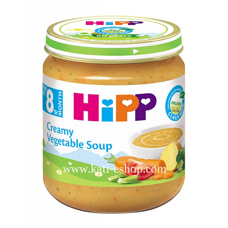 HiPP БИО Зеленчукова крем супа 8м. 200г HiPP БИО Зеленчукова крем супа 8м. 200г