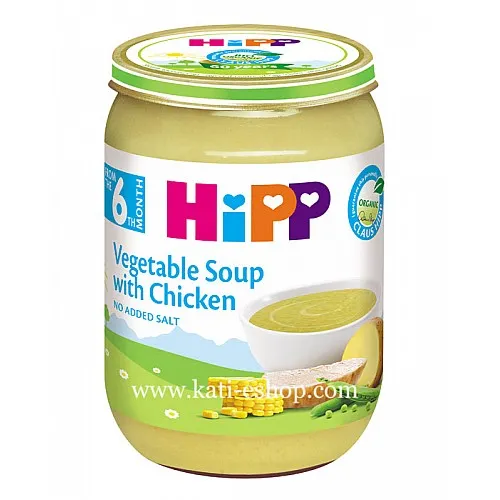 HiPP БИО Зеленчукова супа с пиле	 6м. 190г