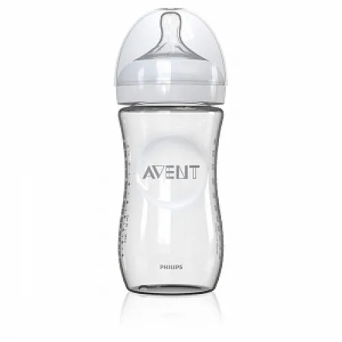 AVENT Шише за хранене Natural 240ml - стъклено 