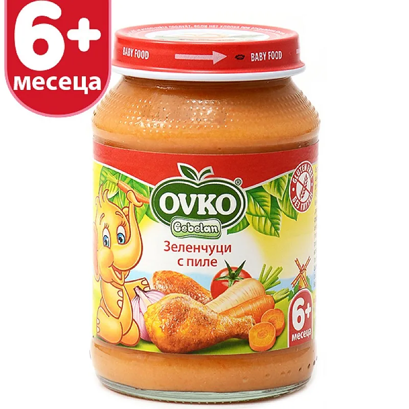 OVKO Зеленчуци с пиле 6м. 190г