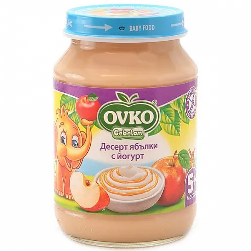 OVKO Десерт с йогурт  ябълки 5м. 190г