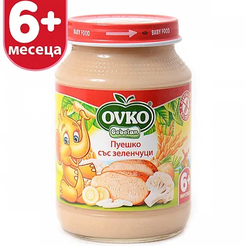OVKO Пуешко със зеленчуци 6м. 190г