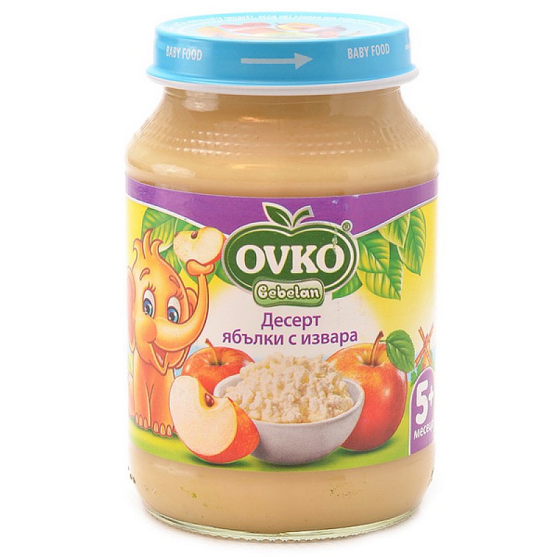 OVKO Десерт с извара ябълки 5м. 190г OVKO Десерт с извара ябълки 5м. 190г
