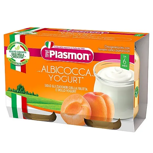 PLASMON Йогурт с кайсия 6м. 240г