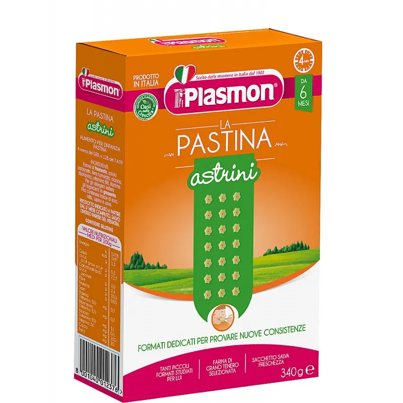 PLASMON Бебешка паста Astrini 6м. 340г