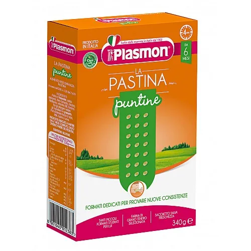 PLASMON Бебешка паста Връхчета 6м. 340г