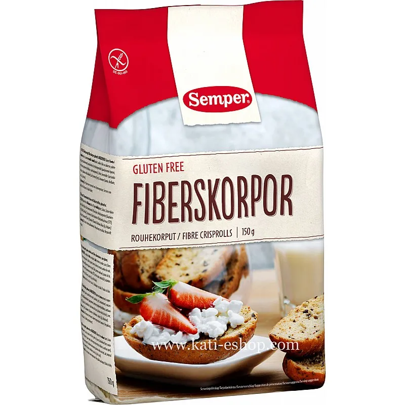 Semper Сухари с фибри без глутен 150г - с витамини и минерали