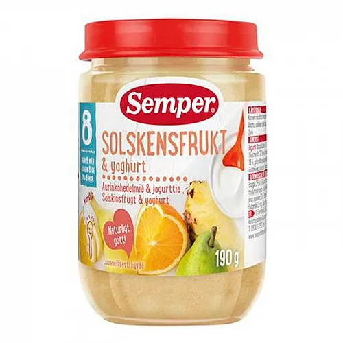 Semper Южни плодове с йогурт 8м. 190г
