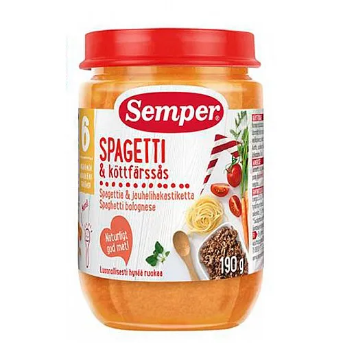 Semper Спагети с месо 6м. 190г