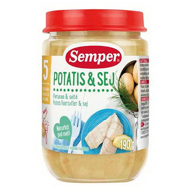 Semper Риба Сайда с копър и картофи 5м. 190г