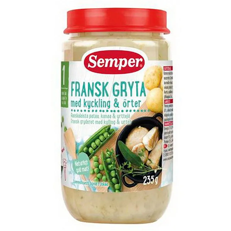 Semper Френска яхния с пиле и билки 12м. 235г