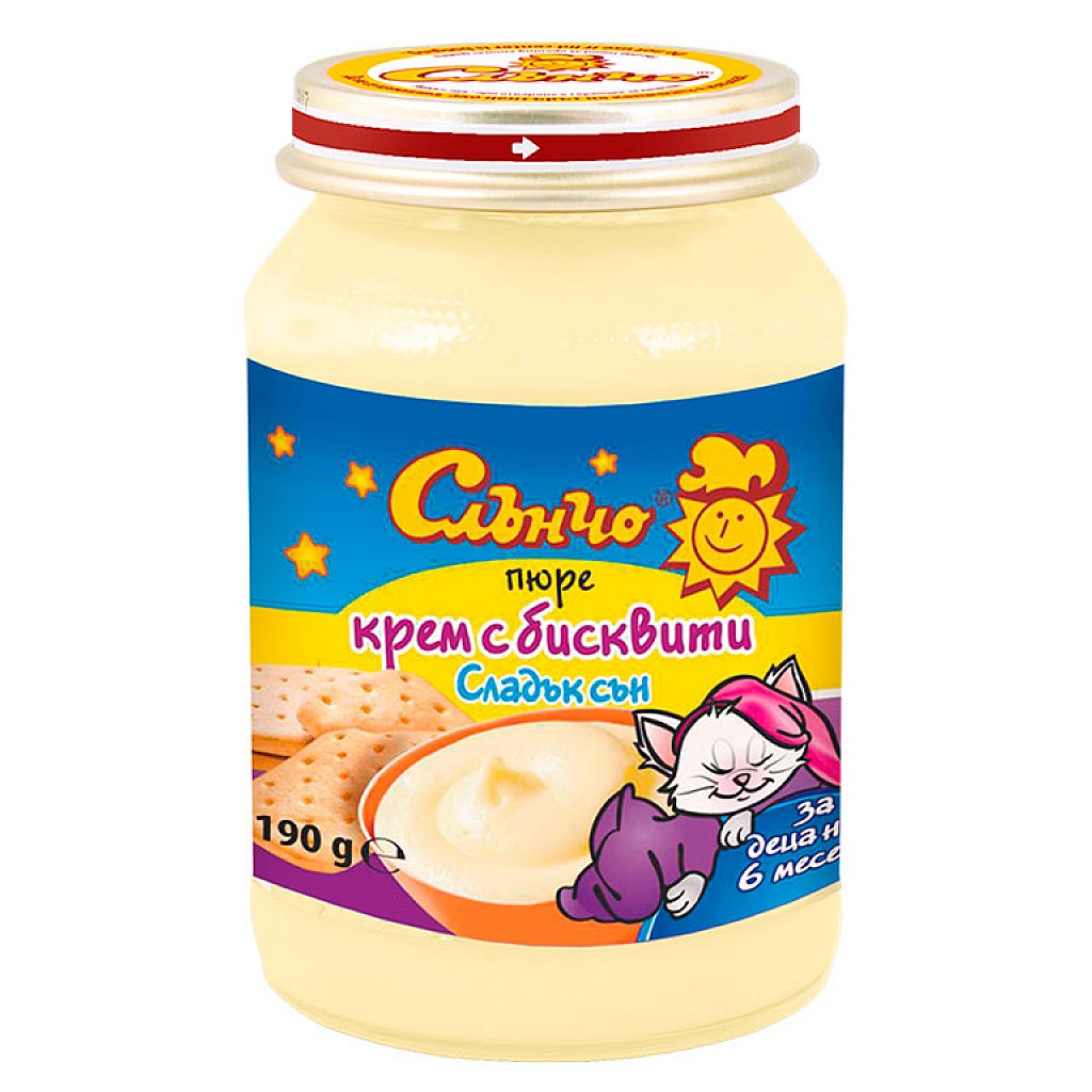 Слънчо Крем с бисквити "Сладък сън" 6м. 190г