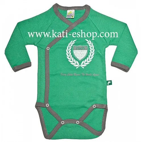 Бебешко боди със странично закопчаване RACH зелено 3-133