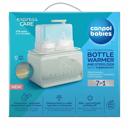 Canpol Нагревател за шишета и стерилизатор 7в1 с термостат и лампа