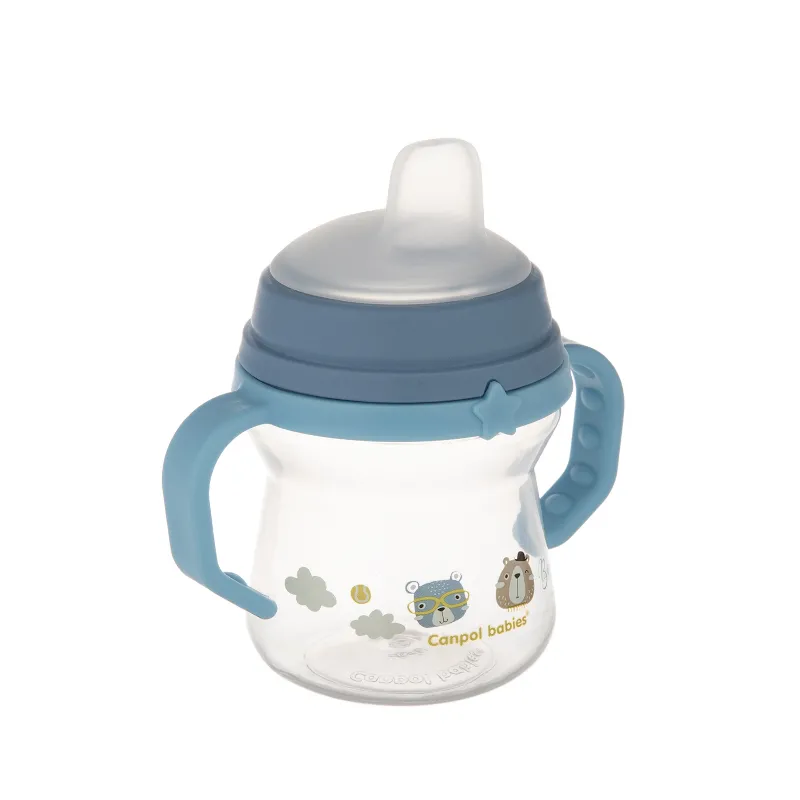 Canpol babies Чаша със сламка 150 мл BONJOUR PARIS blue